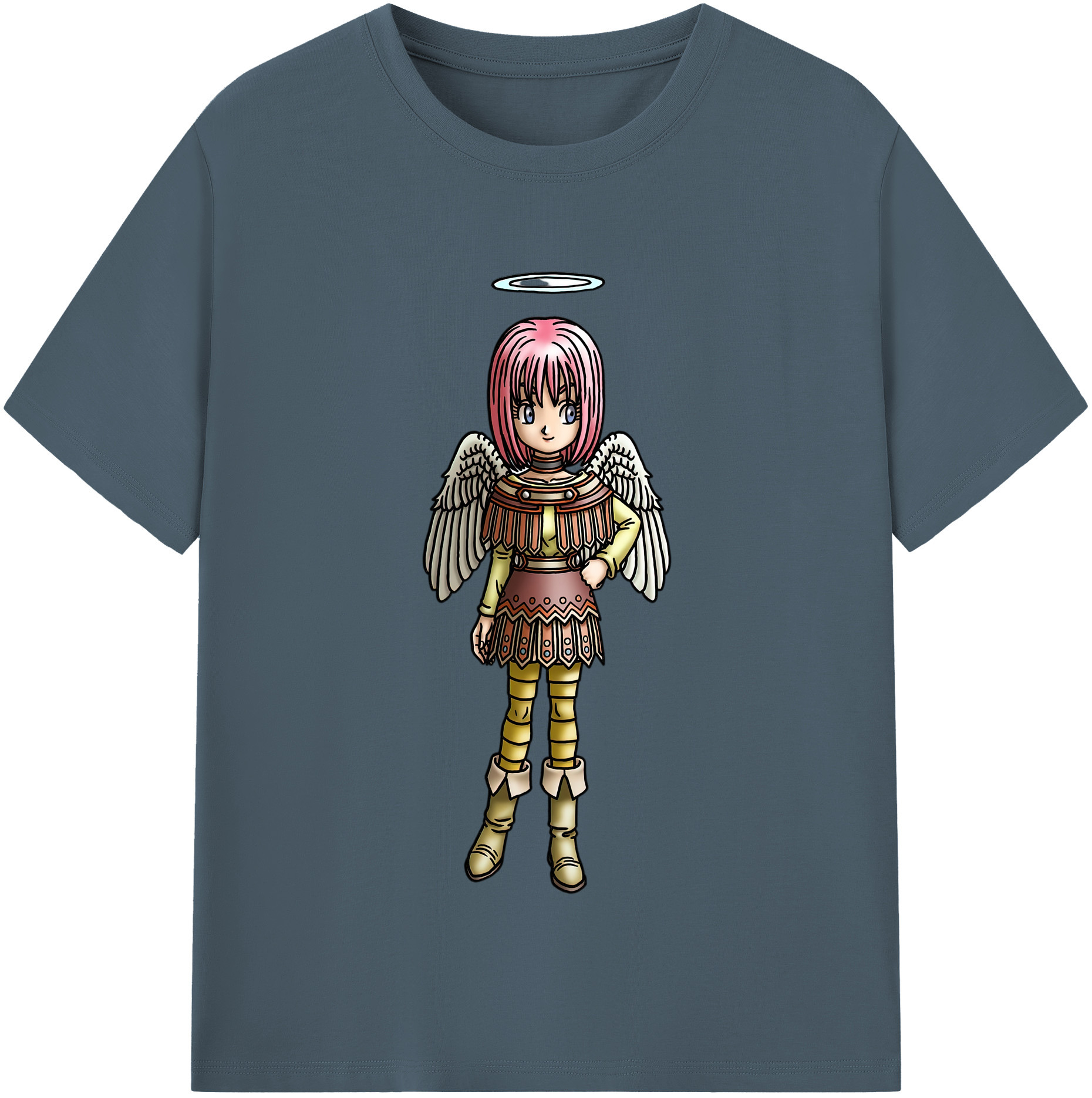 （画像用） ドラゴンクエスト Doragon Kuesuto Dragon Quest 綿100％半袖Tシャツ（フロントプリント）